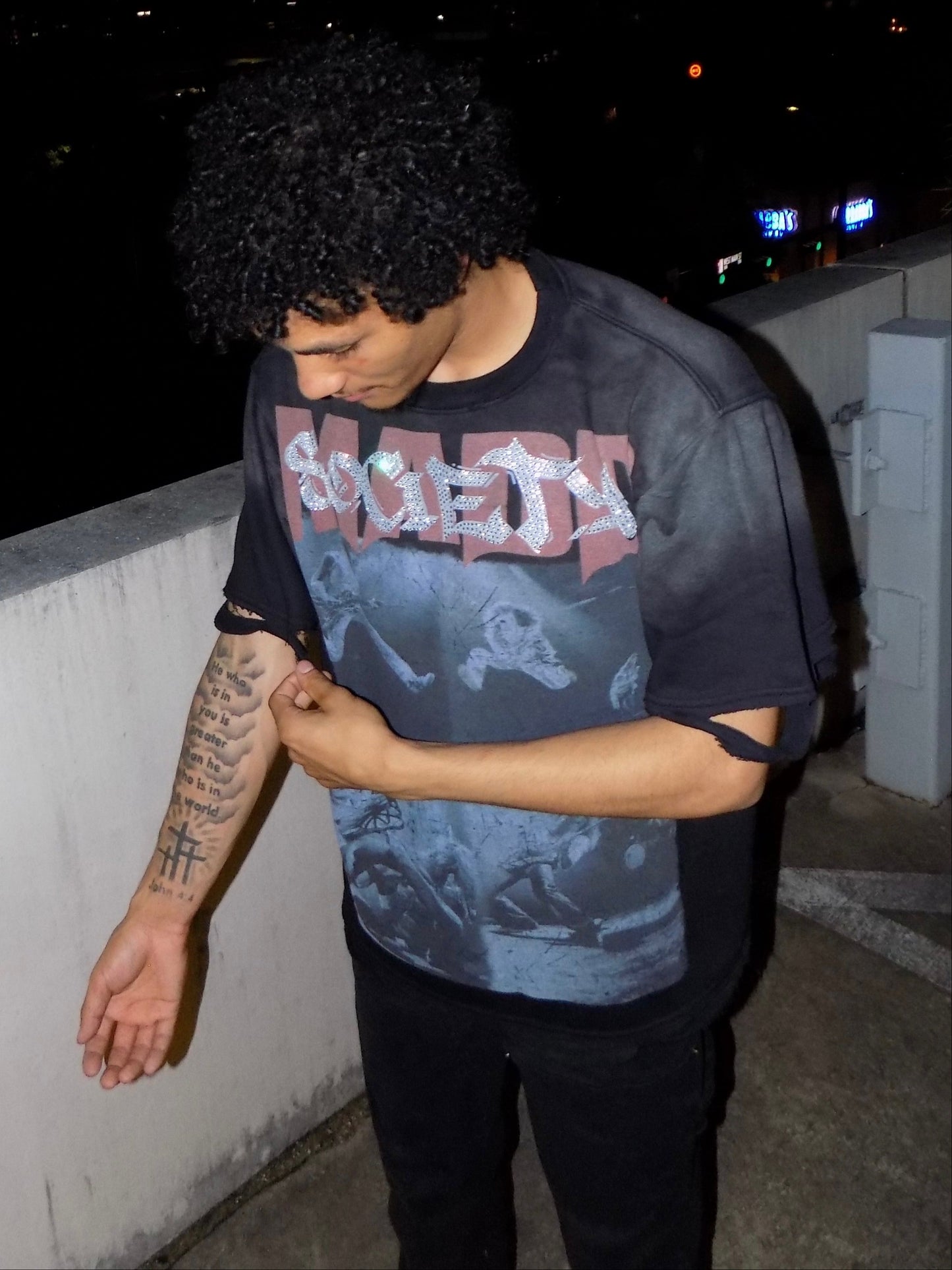Madd Society Distressed Graphic Tee