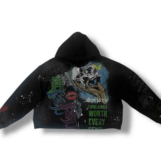 Heavyweight Oversized Cropped Hoodie